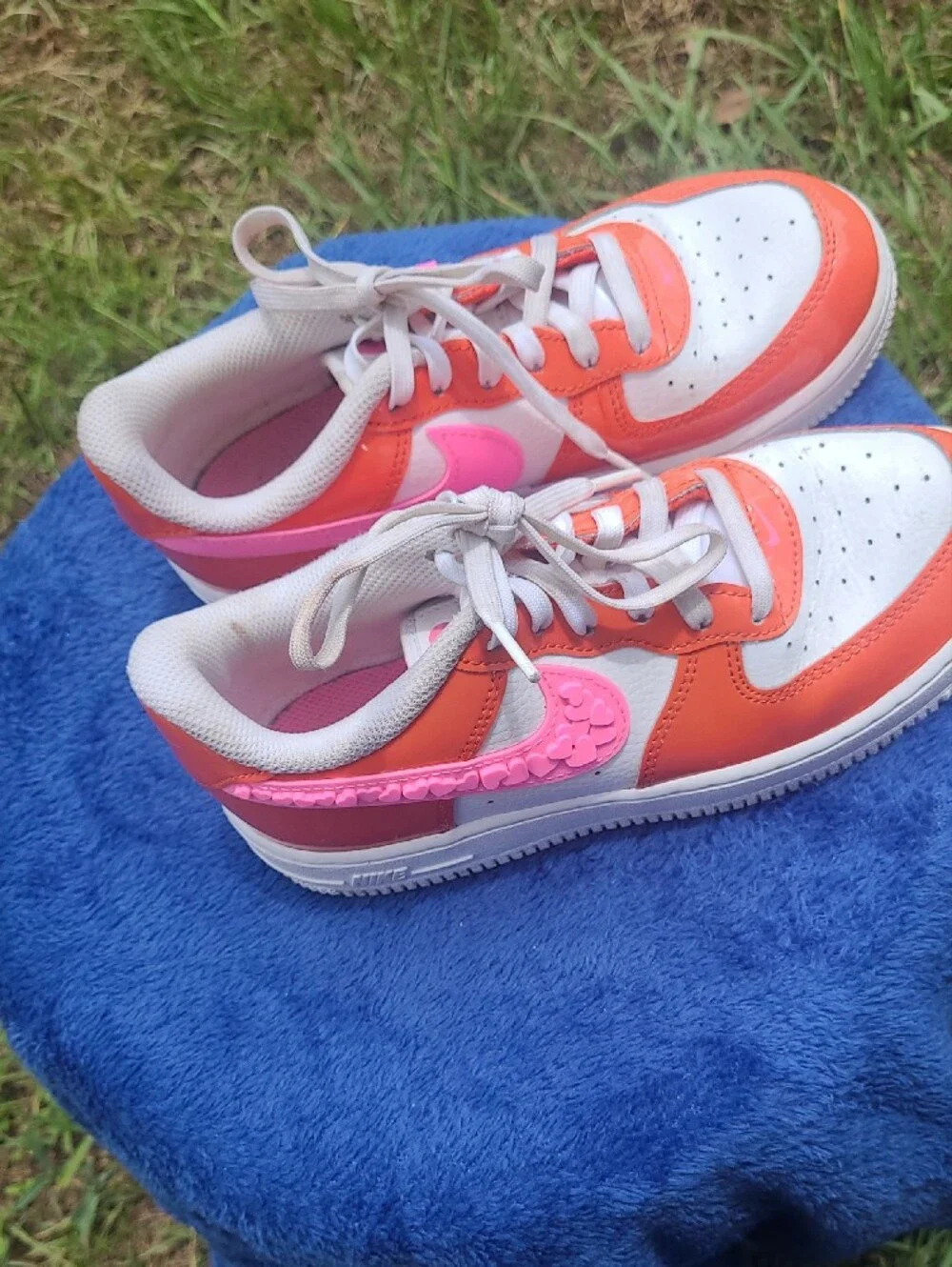 Valentine's day air force 1 nike kids sneakers size 2.5y